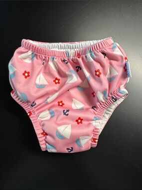 iplay Baby Pink Sailboat Swim Diaper Cover - 6 Months
